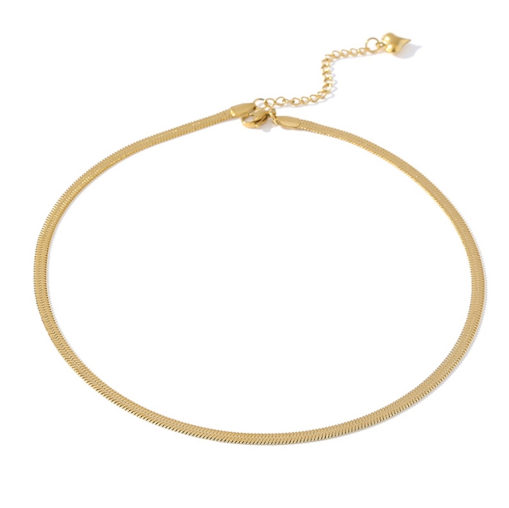 Charm Geometric Snake Chain Necklace
